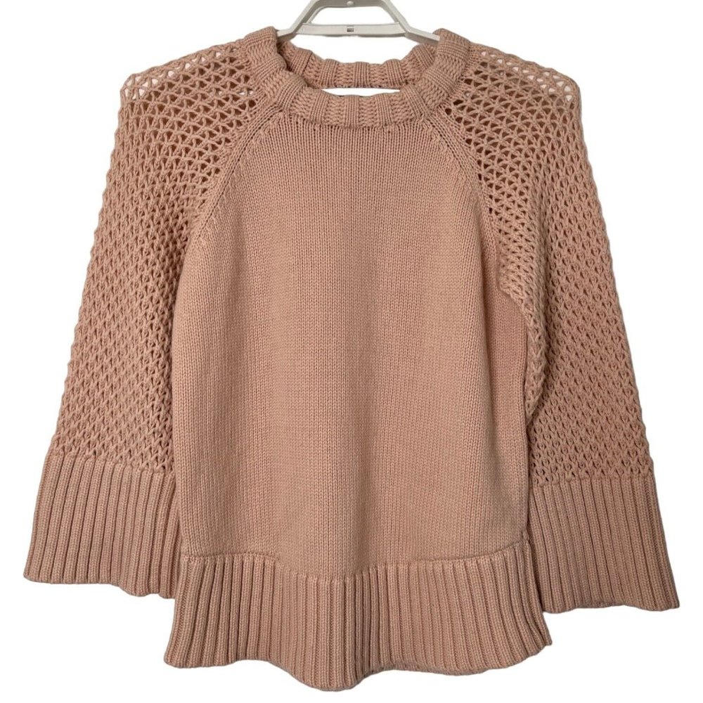 Derek Lam 10C Athleta Large Sweater Wool Cashmere Pullover Knit Peach Soft